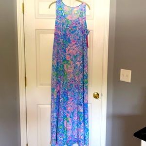 Lilly Pulitzer maxi dress- happy as a clam